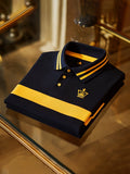 Men's Business Casual Button Short Sleeve Polo Shirt