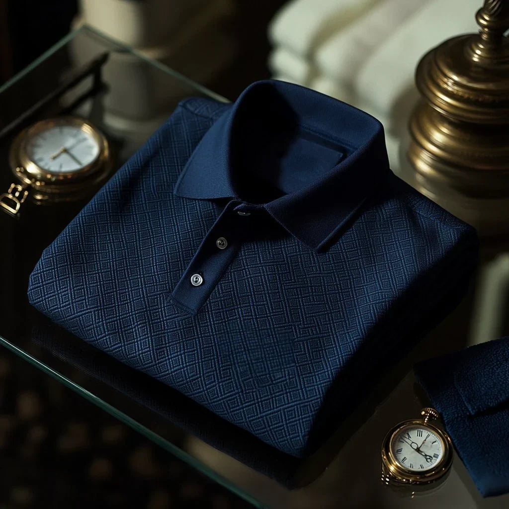 Men's Business Casual Mixed Print Short Sleeve Polyester Polo Shirt