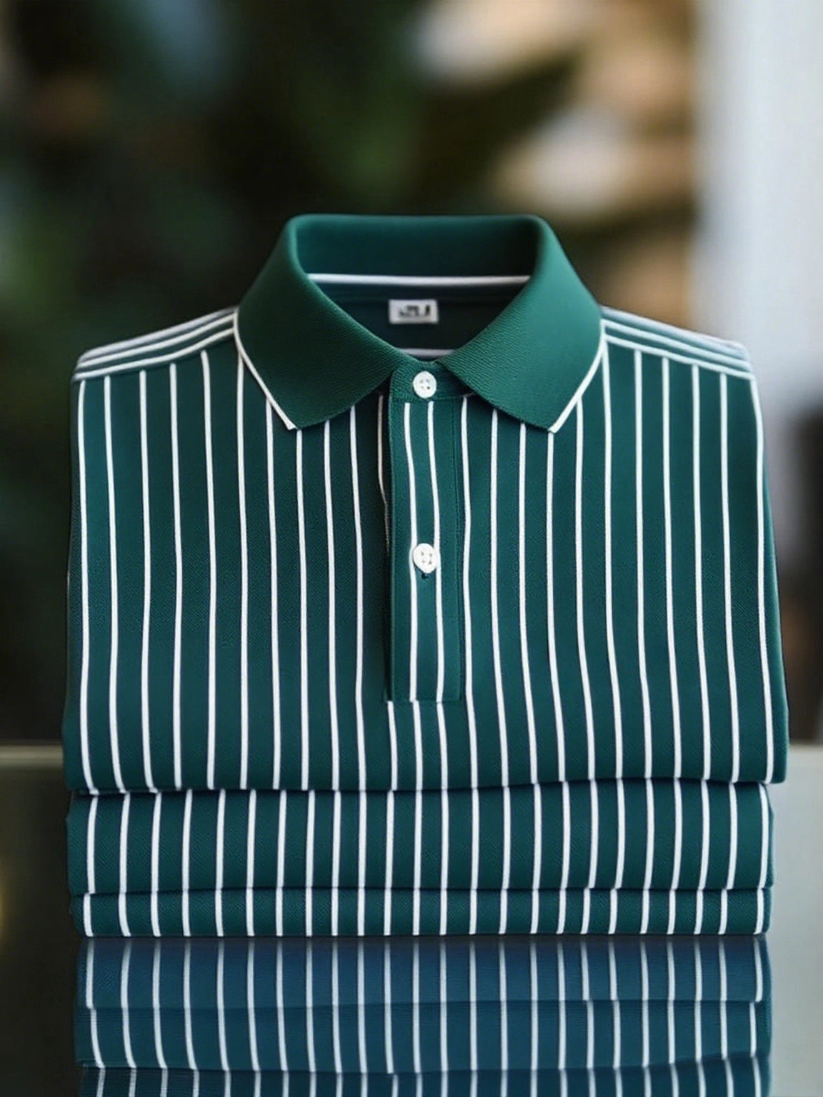 Men's Classic Business Button Short Sleeve Polo Shirt