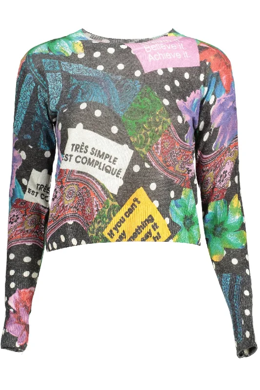 Desigual Chic Long-Sleeved Contrasting Women's Sweater