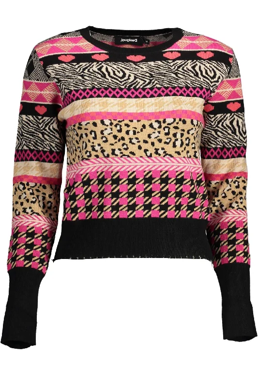 Desigual Elegant Long-Sleeved Round Neck Women's Sweater