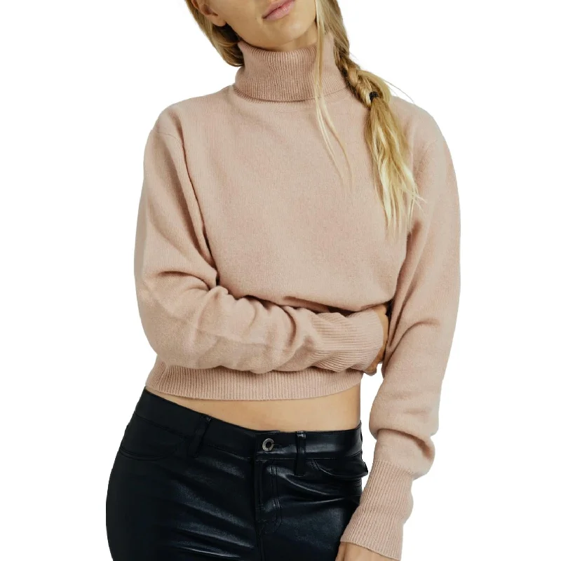 Haleiwa Crop Turtleneck Sweater In Camel