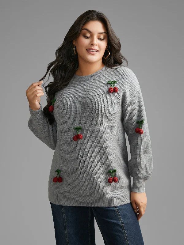 Supersoft Essentials Stereo Cherry Design Pullover