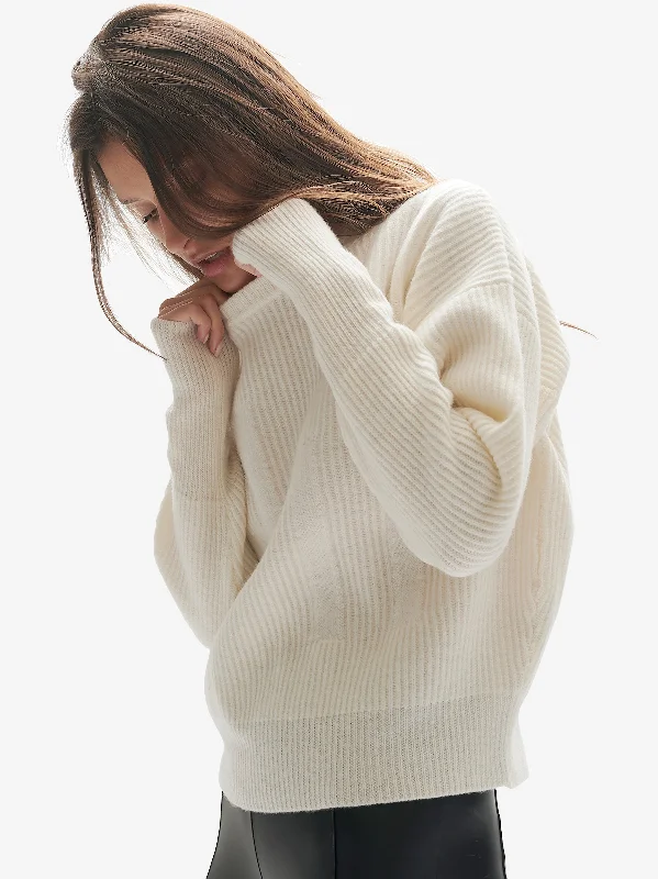 W Wool Icon Sweater - Soft Cream