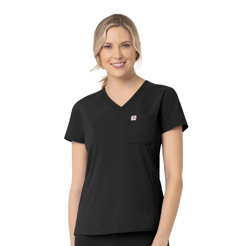 Carhartt Rugged Flex Peak Women's Tuck-In Scrub Top - Black