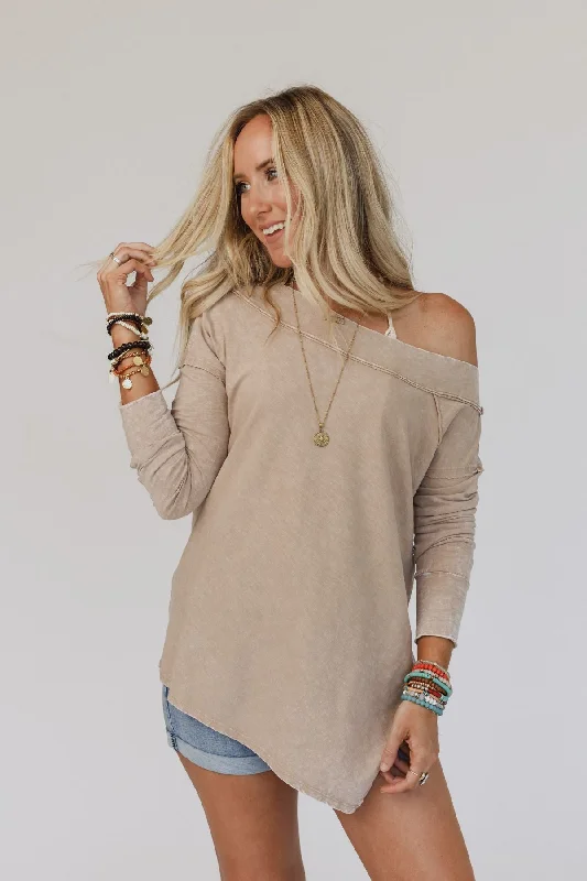 Celleste Asymmetric Top - Khaki