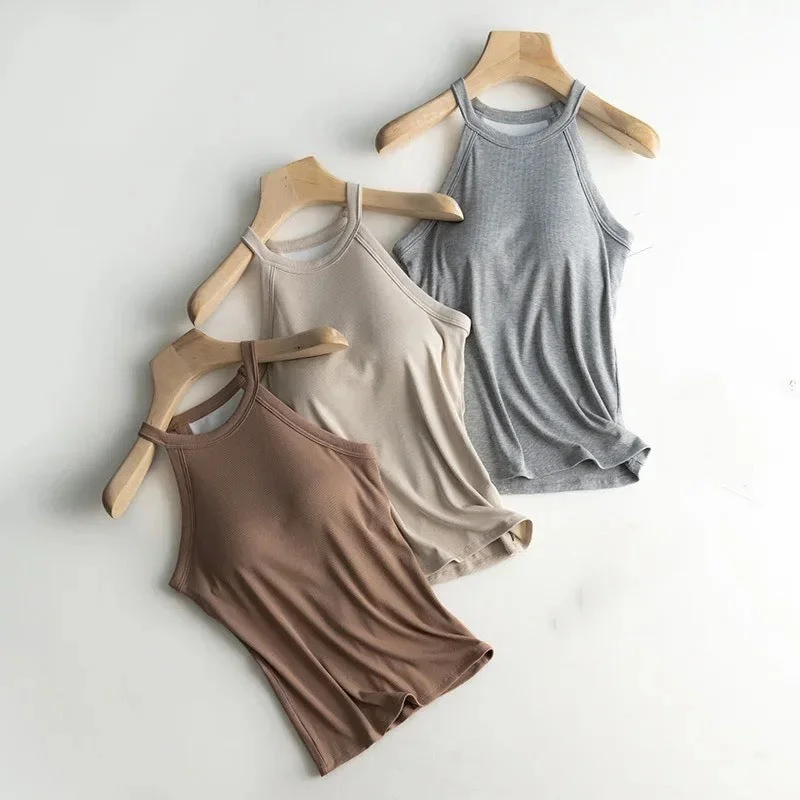 Dia Tank Tops with Inbuilt Bra