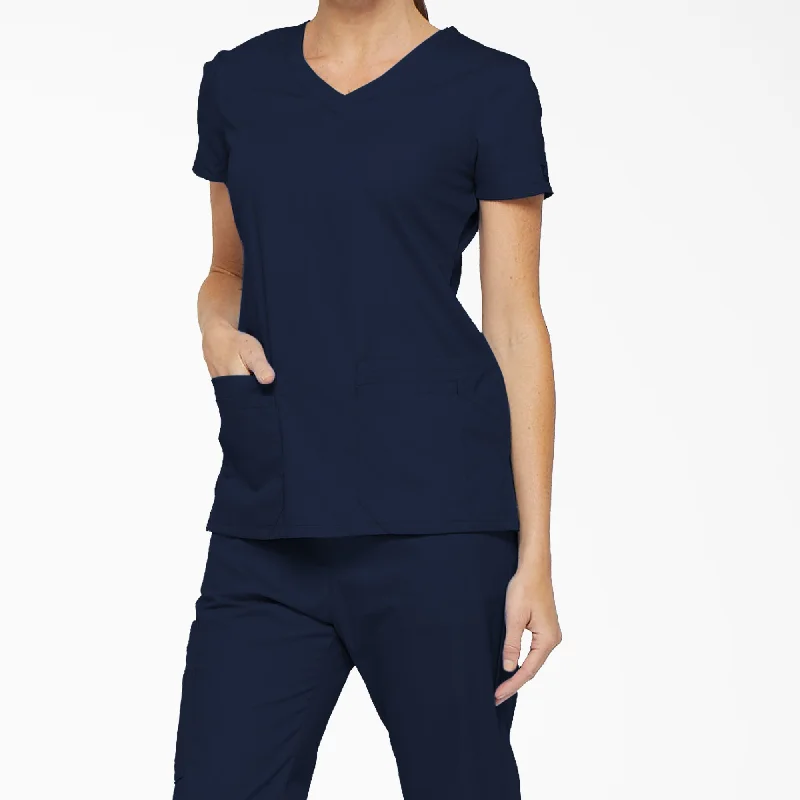 Dickies Women's EDS Signature V-Neck Scrub Top_Navy