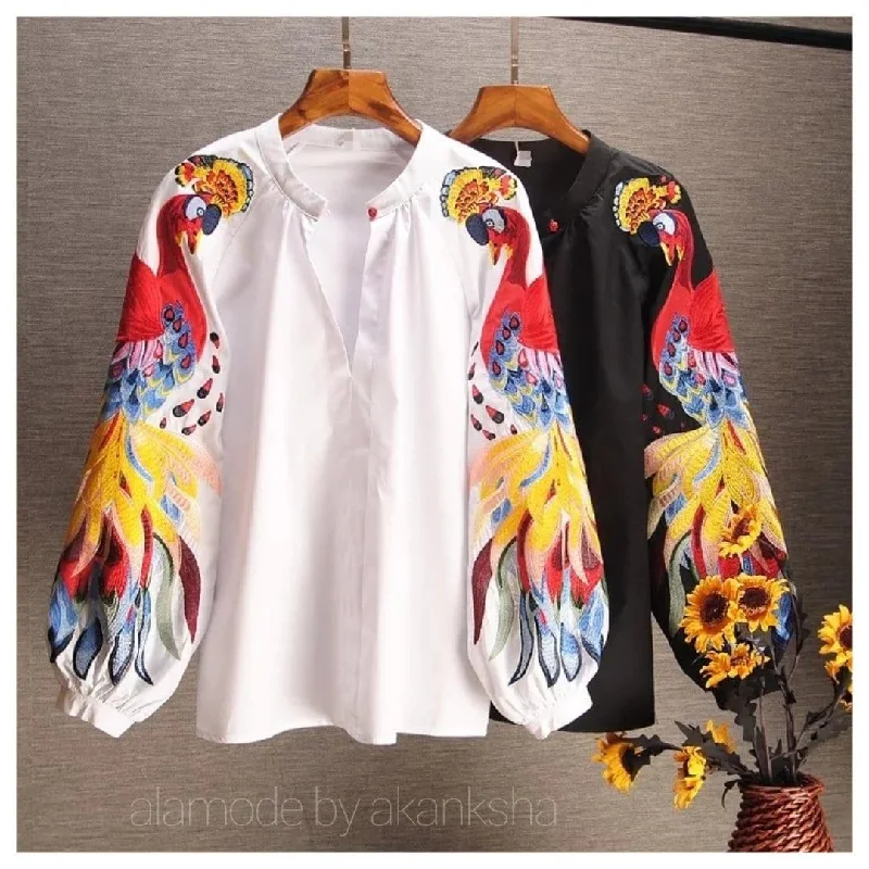 Luxury Renedy Embroidered Blouses