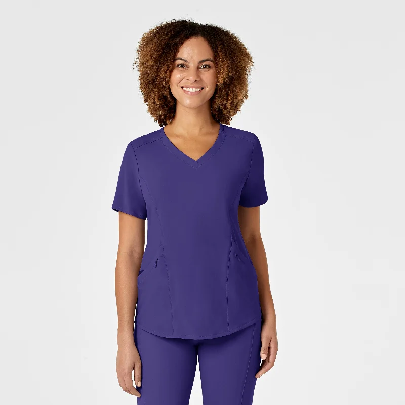 RENEW Women's V-Neck Scrub Top - Grape