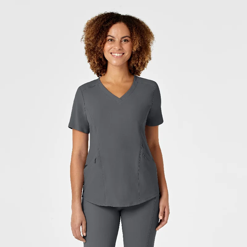 RENEW Women's V-Neck Scrub Top - Pewter