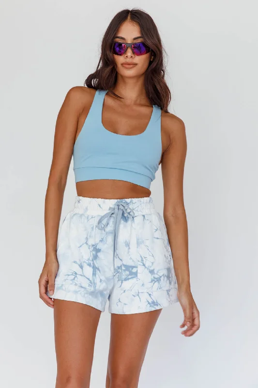 Serene Racerback Crop Top Grey